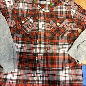 Carter's Orange and Brown Plaid Shirt